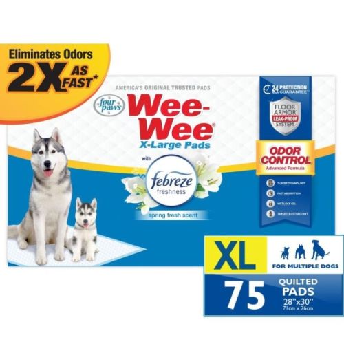 Four Paws Wee Wee Odor Control Pads with Febreze Freshness X Large