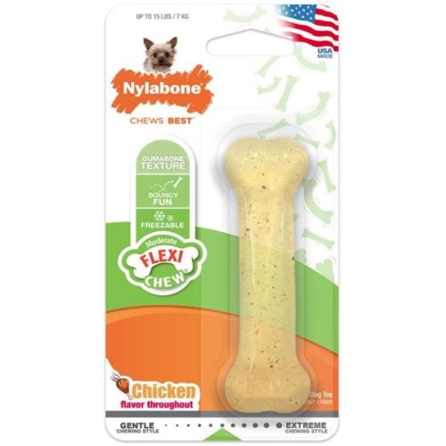 Nylabone Flexi Chew Dog Bone  Chicken Flavor